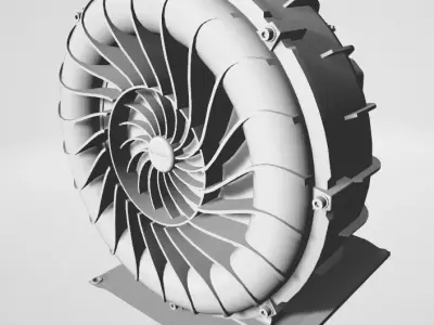 Vacuum bounce model Low-poly 3D model