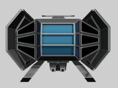 Eagle Eye Spaceship Low-poly 3D model
