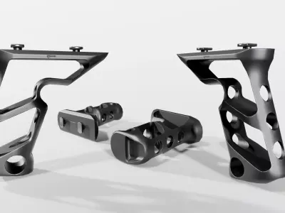 Fortis SHIFT MLOK Vertical Grip Low-poly 3D model