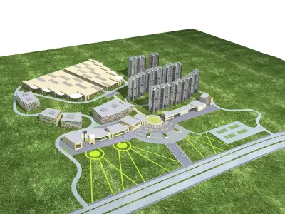 High-Rise Residential 3D model 35