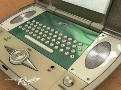 Vintage laptop computer nomad 250GT 1960 - c4d fbx 3ds 3D model