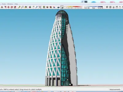Sketchup Tower B6 Free 3D model