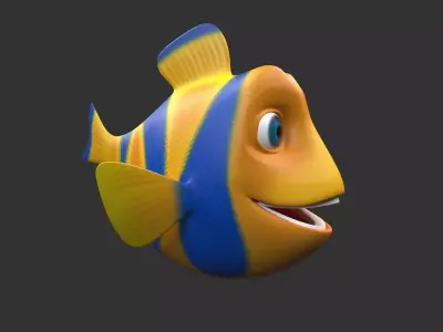 Cartoon fish 3d model Low-poly 3D model
