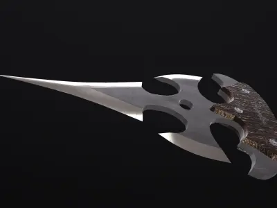 Push dagger Gremlin Low-poly 3D model