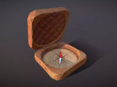 Old Compas Free low-poly 3D model