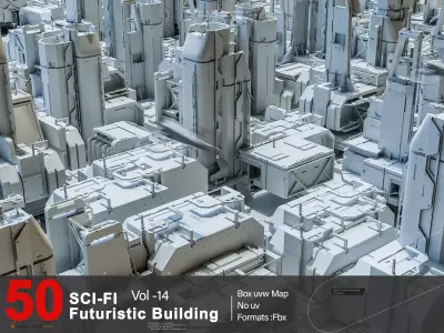 Sci-fi Futuristic Building VOl 15 3D model