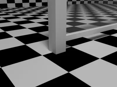 Glass Railing - Style 1 3D model