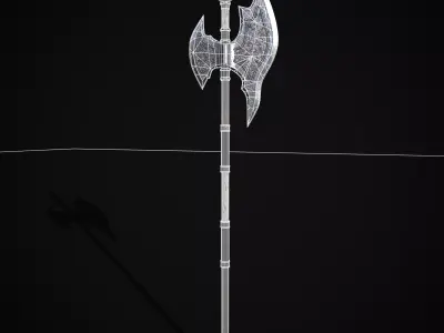 WB Halberd Low-poly 3D model