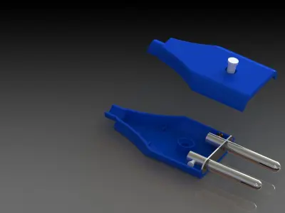 Power Plug Assembly Low-poly 3D model
