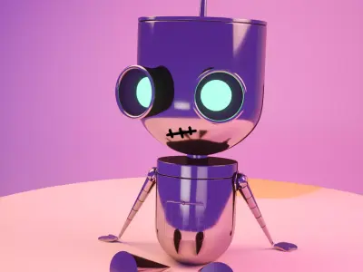 Robot on table 3D model