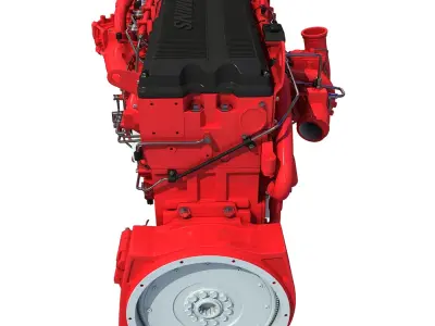 Heavy-Duty Diesel Engine ISX15 Cummins 3D model