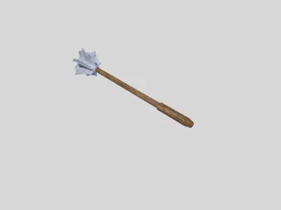 low poly mace 2 shovel Low-poly 3D model