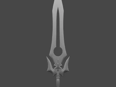 Low Poly Vampire Sword 3D model