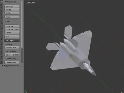 Jet Base Mesh - Game ready Low-poly 3D model