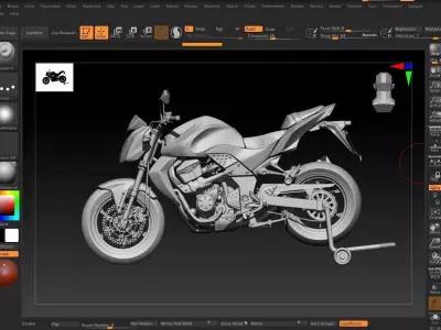 KAWASAKI Z-750 Corona Renderer 3D model