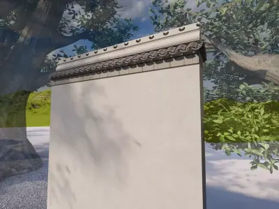 Ancient Chinese Architecture - Wall 3D model
