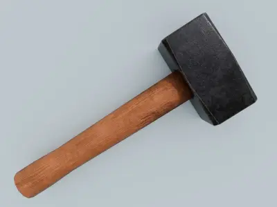 Sledgehammer Low-poly 3D model get