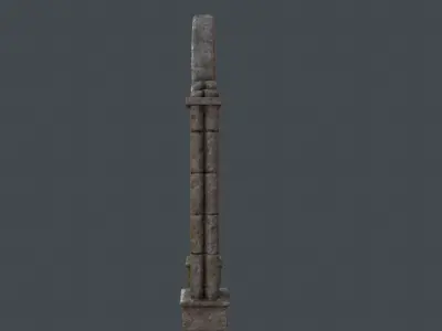 Arch model old stone archway Low-poly 3D model