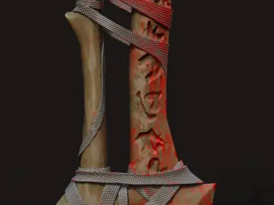 PBR Skull Axe Game Ready 3D model Low-poly 3D model Low-poly 3D model