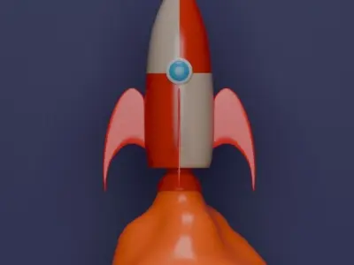 Toy Rocket Decor Piece Free 3D model