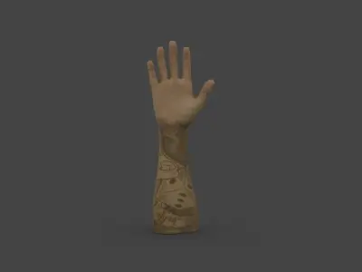 HAND-015 Right Hand Low-poly 3D model