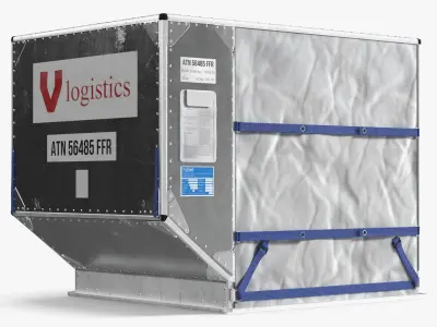 Vlogistics Aviation LD3 Aluminium Cargo Container 3D model