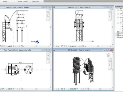3D Capaitor bank Revit Family  3D model