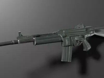 Assault rifle Cetme L Low-poly 3D model