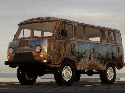 Panelvan Levo 374 - Unreal Engine Project Low-poly 3D model