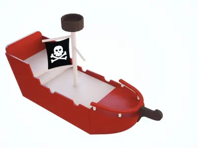 Pirate Ship Low-poly 3D model from CGTrader - Low-poly