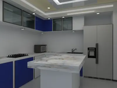 Kitchens modern kitchen Free 3D model