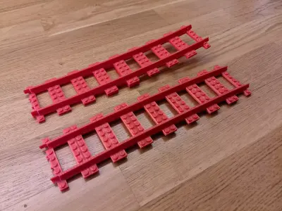 LEGO compatible bridge or slope train track elements 3D print model