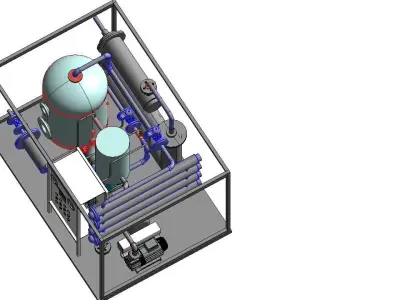 ZJCQ-4 Turbine Oil Purification Assembly 3D model
