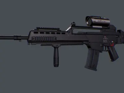 G36A3 Modification Pack  Low-poly 3D model