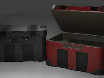 Sci-fi box  Free low-poly 3D model