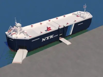  Roro Panama Ship 3D model