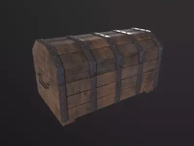 Medieval Chest 3D Model Low-poly 3D model
