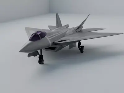 Q 01 Stealth Jet Fighter Design 3D model