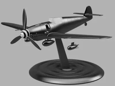 Messerschmitt BF109 156 scale Bolt Action 3D print model