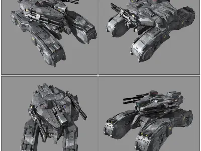 SF Light Tank - MK1  Low-poly 3D model
