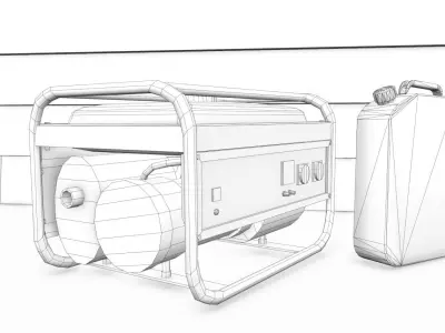 Electric generator   Low-poly 3D model