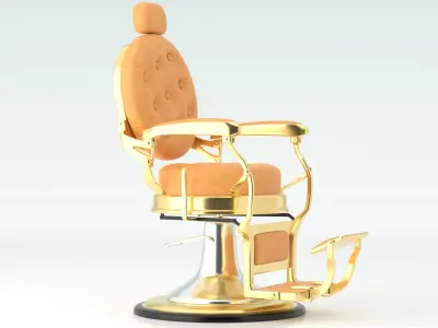 Alesso Professional Barber Chair brown 3D model
