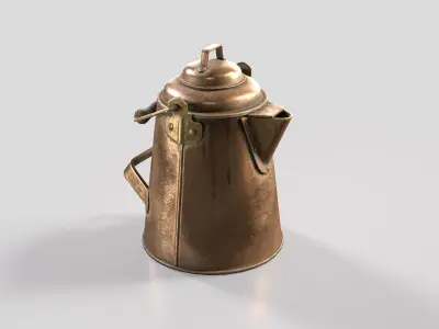 Copper Kitchenware Low-poly 3D model