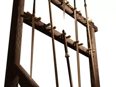 Weapon Rack Low-poly 3D model