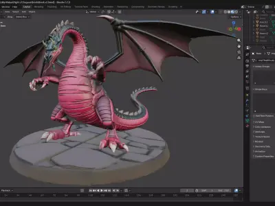 Bryagh Iconic Evil  Dragon from The Flight of Dragons 3D print model