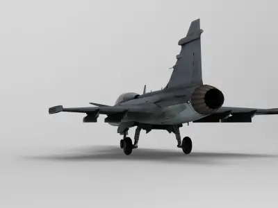  Saab JAS 39 Gripen Low-poly 3D model