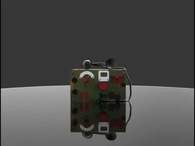 Military Radio Low-poly 3D model order