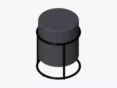 Furniture - Footstool - Contemporary - Stackable - Small Low-poly 3D model