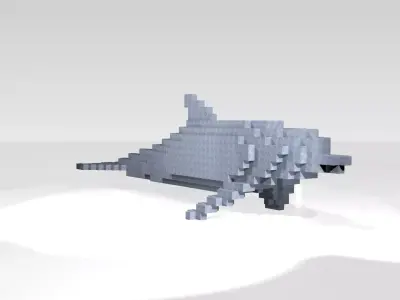 Dolphin Voxel 3D model