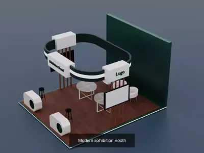 Professional Exhibition Booth 3D Models Pack 10 Unique Designs